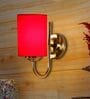 Red cotton Wall mounted Lamp Steel Base
