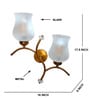 Dual wall mounted gold lamp with Milky Glass