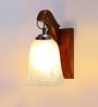 Brown Wooden Wall Lamp