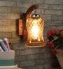 Brown Wooden Wall Lamp