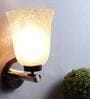 Brown Wooden Wall Lamp