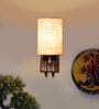 White Jute Premium wood & metal wall lamp Perfect
