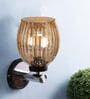 Brown Wooden Wall Lamp