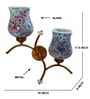 Dual wall mounted gold lamp with Multicolor Mosaic Glass