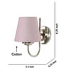 Grey cotton Wall mounted Lamp Steel Base
