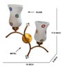 Dual wall mounted gold lamp with Multicolor Mosaic Glass