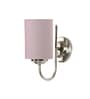 Grey cotton Wall mounted Lamp Steel Base