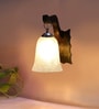 Brown Wooden Wall Lamp