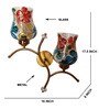Dual wall mounted gold lamp with Multicolor Mosaic Glass