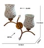 Dual wall mounted gold lamp with Multicolor Mosaic Glass