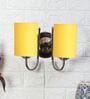 Dual Yellow cotton Wall mounted Lamp Steel Base