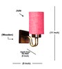 Pink Jute Handcrafted wall lamp with wood & metal frame Great