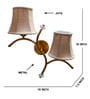 Dual wall mounted gold lamp with Vintage Beige Jute Shade
