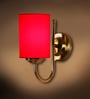 Red cotton Wall mounted Lamp Steel Base