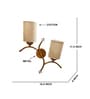 Dual wall mounted gold lamp with off-white Cotton Shade