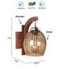 Brown Wooden Wall Lamp