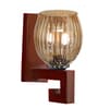 Brown Wooden Wall Lamp