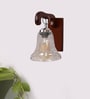 Brown Wooden Wall Lamp