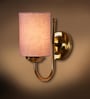 Grey cotton Wall mounted Lamp Steel Base