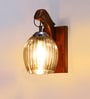 Brown Wooden Wall Lamp