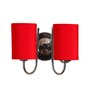 Dual Red cotton Wall mounted Lamp Steel Base