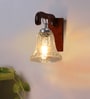 Brown Wooden Wall Lamp
