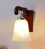 Brown Wooden Wall Lamp