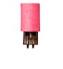 Pink Jute Handcrafted wall lamp with wood & metal frame Great