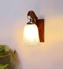 Brown Wooden Wall Lamp
