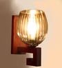 Brown Wooden Wall Lamp