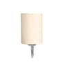 Off White Cotton Wall Mounted Lamp with Steel Base