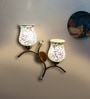 Dual wall mounted gold lamp with Multicolor Mosaic Glass