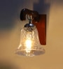 Brown Wooden Wall Lamp