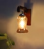 Brown Wooden Wall Lamp
