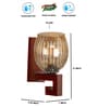 Brown Wooden Wall Lamp
