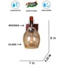 Brown Wooden Wall Lamp