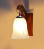 Brown Wooden Wall Lamp