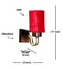 Maroon Jute Designer wood & metal wall lamp Ideal