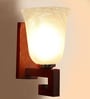 Brown Wooden Wall Lamp