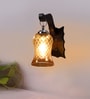 Brown Wooden Wall Lamp