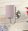 Grey cotton Wall mounted Lamp Steel Base