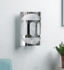 Gaze Silver Glass Flush Mount Wall Light