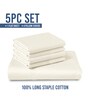 New Ivory Solid 1000 TC Cotton Super King Sized Bedsheet with 4 Pillow Covers
