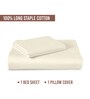 New ivory Solid 400 TC Cotton Single Sized Bedsheet with 1 Pillow Cover