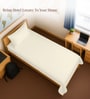 New ivory Solid 400 TC Cotton Single Sized Bedsheet with 1 Pillow Cover