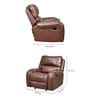 New Leather 1 Seater Manual Recliner In Brown Colour