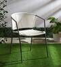 Metal Outdoor Coffee Table in White & Grey Finish