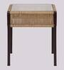Outdoor Fabric Table and Chair Set in Beige & Brown Finish