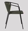 Outdoor Rope Table and Chair Set in Green & Black Finish with 2 Chairs