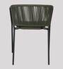 Outdoor Rope Table and Chair Set in Green & Black Finish with 2 Chairs